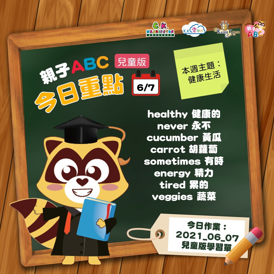 【停課不停學 快樂線上學】免費學美語影片6/7更新囉！